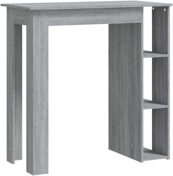 vidaXL Bartisch mit Regal Grau Sonoma 102x50x103,5 cm Holzwerkstoff 812964