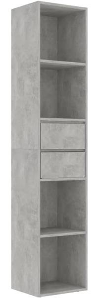 vidaXL Bücherregal Betongrau 36x30x171 cm Holzwerkstoff 802871