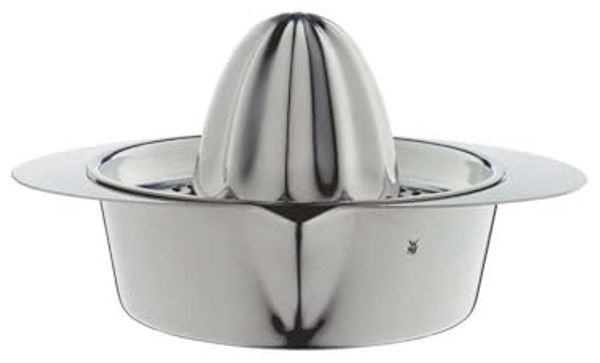 WMF Gourmet Zitronenpresse Edelstahl 13cm, Zitruspresse manuell, Cromargan Edelstahl mattiert, für Zitronen, Limetten, Apfelsinnen, Orange, Grapfruit