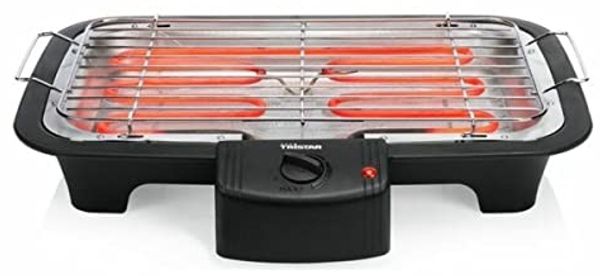 BBQ Tischgrill Elektrogrill mit Wasserschale, 38x22cm, 2000Watt