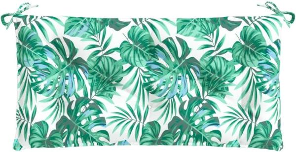 vidaXL Gartenbank-Auflage Blattmuster 100x50x7 cm Oxford-Gewebe 378930