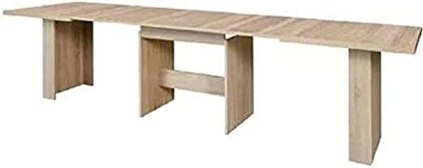 FORTE Dining Tables Esstisch ausziehbar, Holzwerkstoff, Beige, 140 x 72,8 x 90 cm