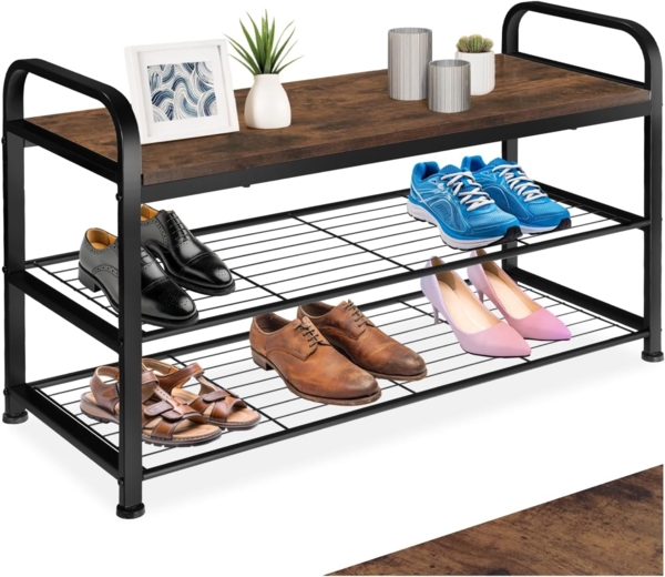 Schuhregal Southampton - Industrial dunkelbraun