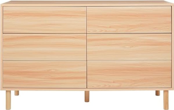 Kommode mit 6 Schubladen SHARPE 74 cm Heller Holzfarbton Bild 5