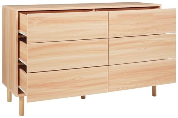 Kommode mit 6 Schubladen SHARPE 74 cm Heller Holzfarbton Bild 4