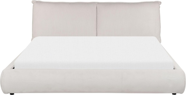 Bett mit Lattenrost VINAY 180 x 200 cm Cord Helles Beige