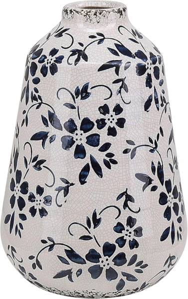Blumenvase MARONEIA Steinzeug 20 cm Weiß