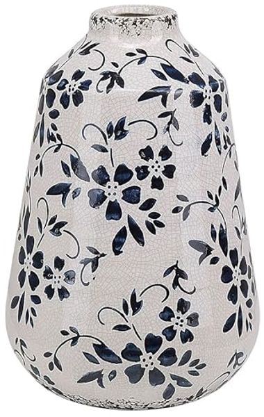 Blumenvase MARONEIA Steinzeug 20 cm Weiß