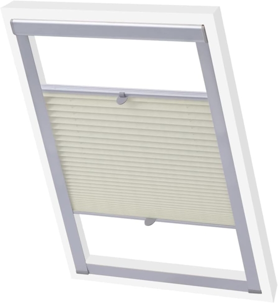 vidaXL Plissee Faltstore Cremefarben 104 131319