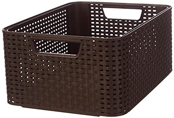 Curver Aufbewahrungskorb, Rattan Style Mehrzweckbehälter Korb 18L