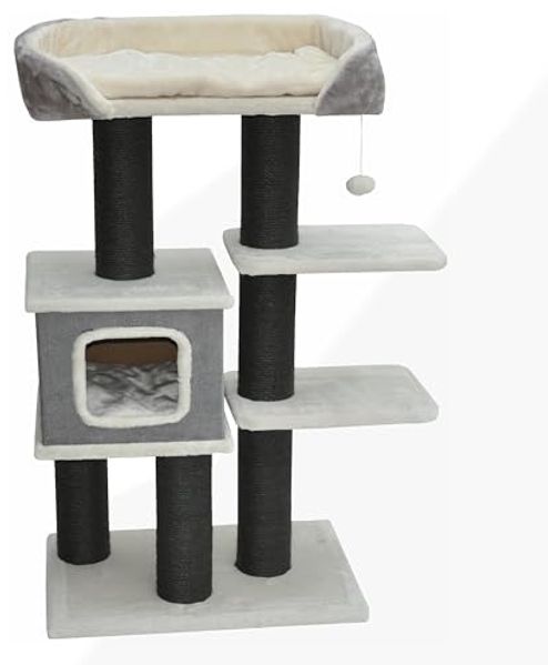 nanook Kratzbaum Kratzbaum Katzenbaum beige 60x40x120 cm