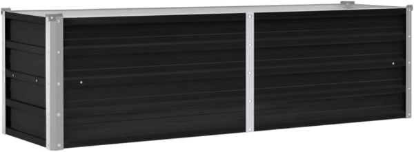 vidaXL Garten-Hochbeet Anthrazit 160 x 40 x 45 cm Verzinkter Stahl 45731