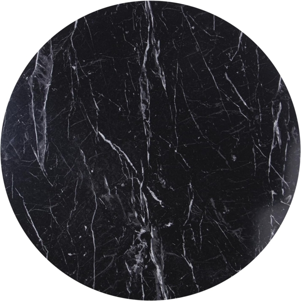 DRW Set mit 2 Couchtischen aus Holz und Metall in Gold Marmor-Effekt, 80x43 und 60x38 cm, vergoldet und schwarz, 80x43 y 60x38 cm Bild 2