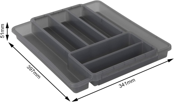 Besteckkasten "Domino" schwarz mit 7 Fächern Bild 4