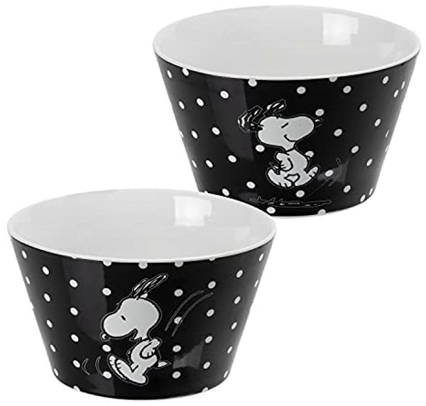 United Labels® Müslischale Peanuts Snoopy, mit Punkten, Porzellan