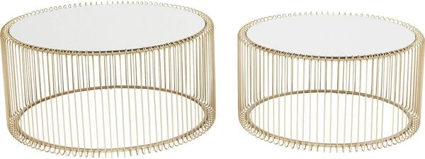 KARE Design Couchtisch Wire Brass (2er-Set) 83456