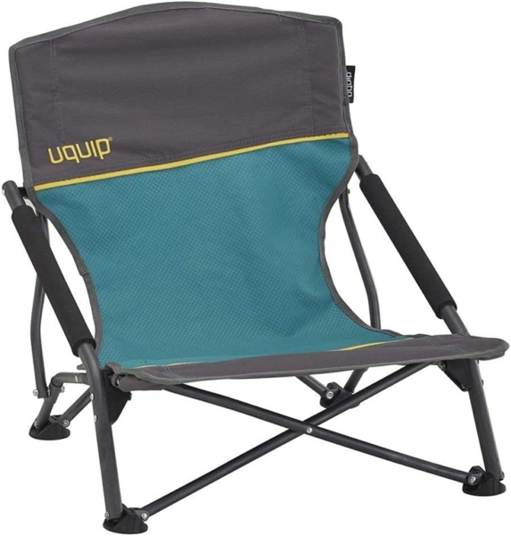 Uquip Strandstuhl Sandy Campingstuhl Faltstuhl Klappstuhl Faltbar Niedrig 120 kg Blue/Grey