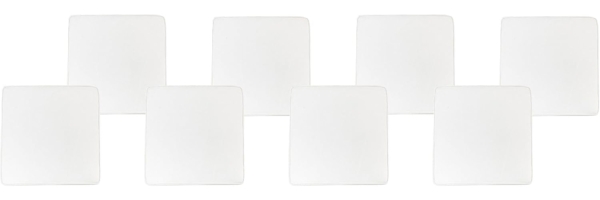 'SASSARI' Set, 8 Sitzkissen, Ohne Muster, Cremeweiß, 46 x 46 cm