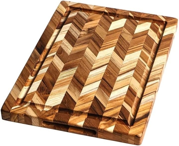 TEAKHAUS Herringbone Schneidebrett M