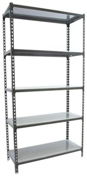 Simonrack Schwerlastregal, Lagerregal, 200 x 110 x 50 cm, Metallregal, Kellerregal, Biegestelle 200 kg, 5 Fachböden, Anthrazit/Verzinkt - Simonclick