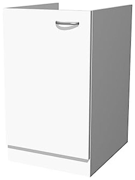 Flex-Well Spülenunterschrank Spülenunterschrank ohne Arbeitsplatte - 50 cm breit - Weiß – Witus