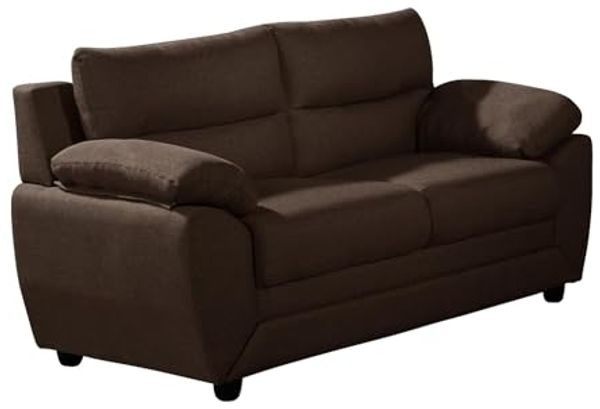 Vente-unique - Sofa 2-Sitzer - Stoff - Braun - MANOA
