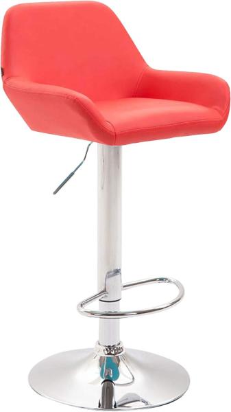 Barhocker Braga Kunstleder chrom, Rot