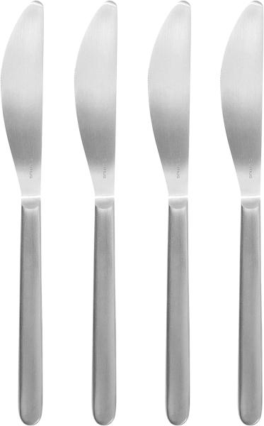 Blomus STELLA Set 4 Buttermesser, Besteck, Essbesteck, Tischbesteck, Edelstahl matt, Edelstahl, 63954