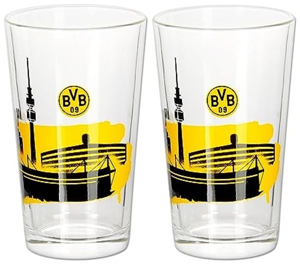 BVB Gläser-Set BVB Wasserglas Skyline (2 Stück), 2-tlg, Glas