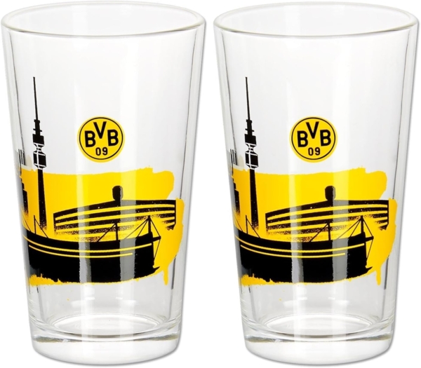 BVB Gläser-Set BVB Wasserglas Skyline (2 Stück), 2-tlg, Glas