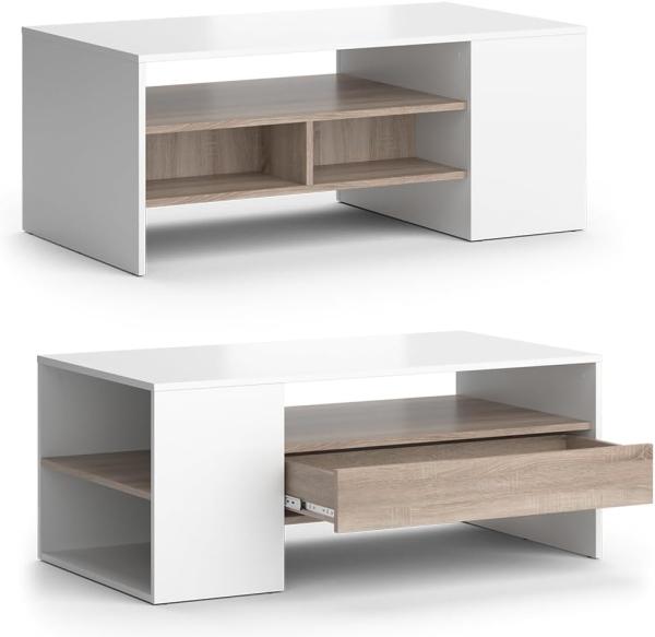 Couchtisch Fabien Weiß 110 x 60 cm Vicco Bild 6