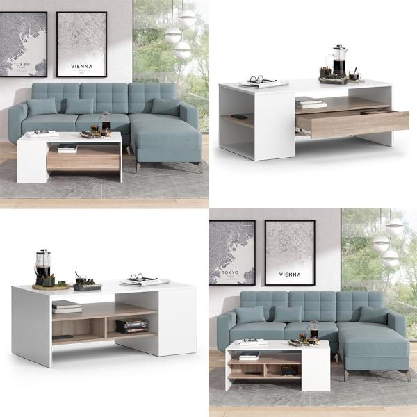 Couchtisch Fabien Weiß 110 x 60 cm Vicco Bild 8