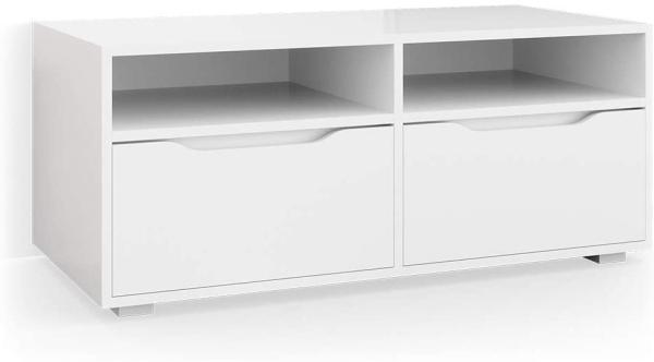 Vicco Lowboard Ruben weiß 100cm TV-Board Fernsehschrank TV-Schrank Regal Tisch