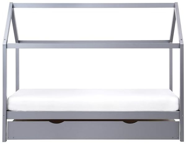 Beliani 'CRILLON' Kinderbett mit Ausziehbett, Kiefernholz grau, 90 x 200 cm Bild 5