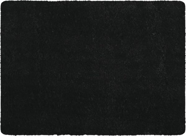 MSV Badteppich Badematte Badvorleger Duschvorleger Mikrofaser Hochflor flauschig 40x60 cm – Schwarz