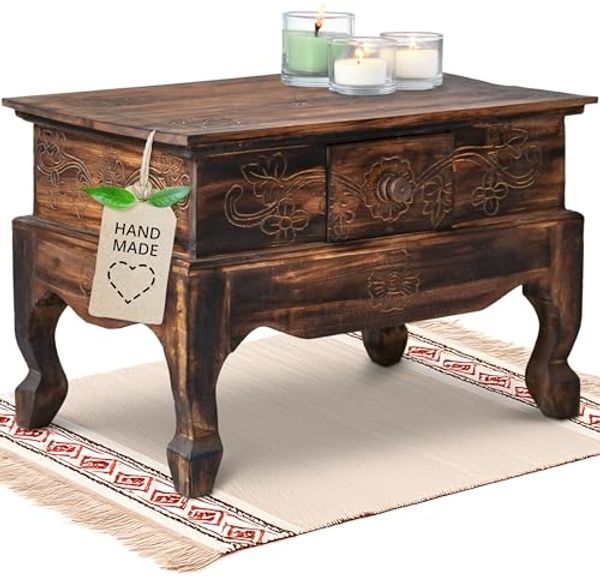 livasia Couchtisch livasia Couchtisch aus Bali, nachhaltig, handgefertigt, 59x39cm, handgefertigt