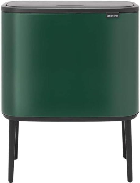 Brabantia Mülleimer Bo Touch Bin Pine Green, 3 x 11 L Papierkörbe & Mülleimer