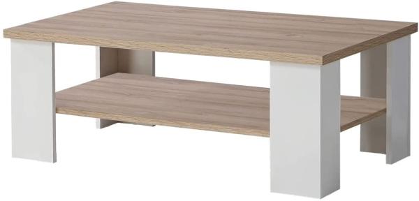 Couchtisch Eike 7 weiß Eiche Bianco 107x67x43 Sofatisch Beistelltisch