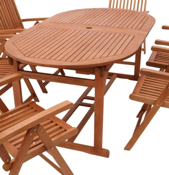 Ausziehtisch LAGO 180/260x100 cm, Eukalyptus geölt Bild 2