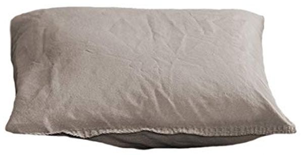 Kissenbezug Renforcé, Baumwolle, Stone Washed Kitt, 40x80 cm