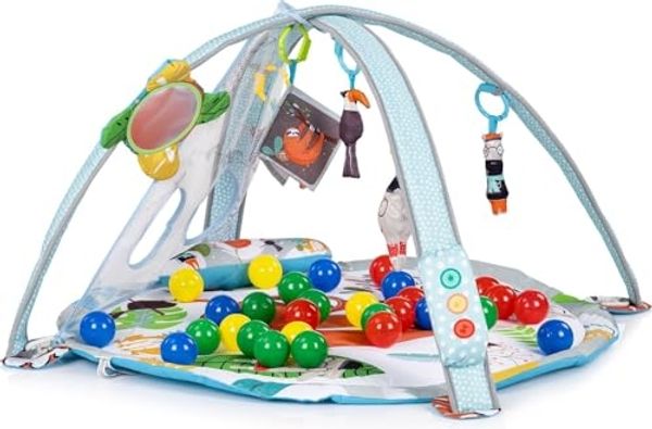 Chipolino Spielbogen Jungle Musik, Licht, Bälle, Krabbeldecke, hängende Figuren hellblau