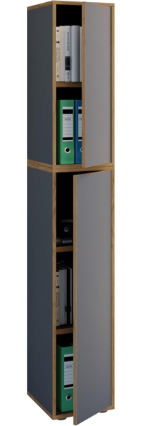 VCM Büroschrank Salia 920800 Anthrazit H. 183 x B. 30 x T. 33 cm