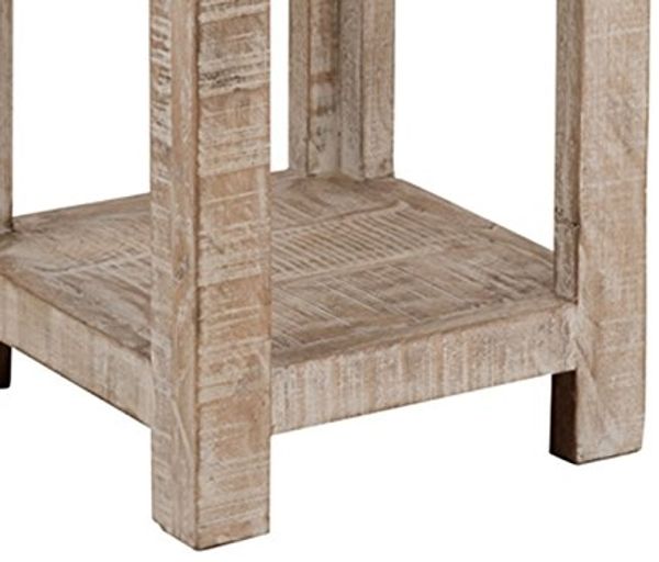 Beistelltisch >Singrauli< in ANTIQUE weiß aus Mangoholz - 35x75x35cm (BxHxT) Bild 6