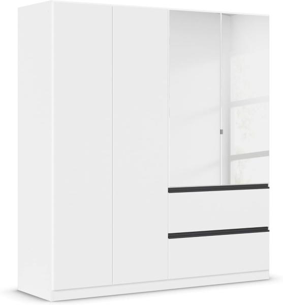 rauch Kleiderschrank, Drehtürenschrank COSTA, 4-türig, 2 Spiegeltüren, 2 Schubkästen, push-to-open, Alpinweiß, 181x197x54cm