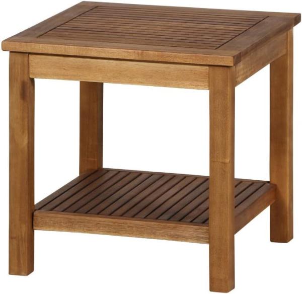 SIENA GARDEN 358323 Astoria Beistelltisch 45x45x45 cm Akazienholz natur geölt