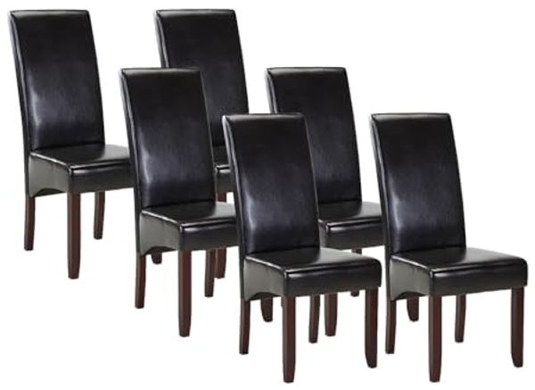 Vente-unique - ROVIGO Stuhl Kunstleder Braun - B 63 cm x H 107 cm x L 47 cm