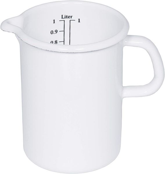 Riess Küchenmaß Emaille Messbecher Weiß 9cm