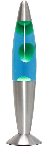 Licht-Erlebnisse Lavalampe TIMMY, Warmweiß, Retro Tischlampe Grün Blau 36 cm klein Tischleuchte