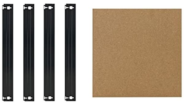 shelfplaza BLACK 60x60 cm Fachboden-Set in schwarz für BLACK Schwerlastregale mit 175 kg Traglast pro Boden