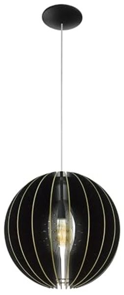 Eglo 32823 Hängeleuchte Lamellenlampe FABESSA Ø 40cm dimmbar in schwarz, gold
